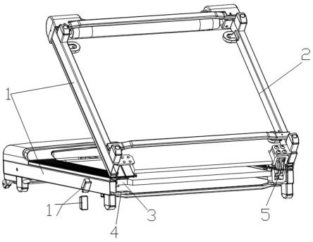 一种跑步机的跑台折叠机构的制作方法
