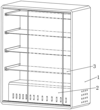 一种可降低能耗的立式展柜散热结构的制作方法