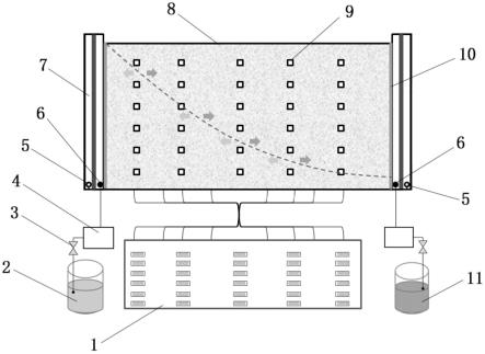 可变边界的咸淡水运移模拟砂箱装置