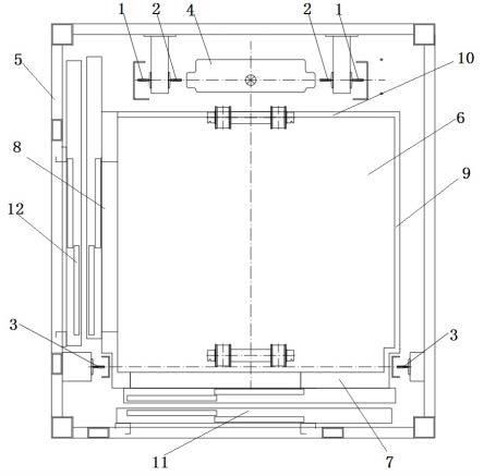 一种六轨结构家用电梯的制作方法