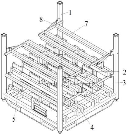 汽车分动器隔层料架的制作方法