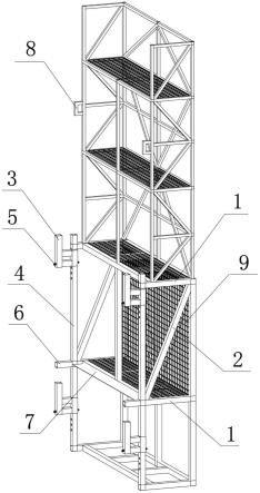 一种用于施工电梯口处的整体提升悬挑防护平台的制作方法