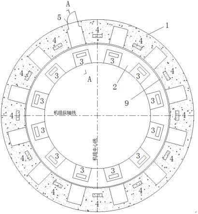 方便立式水轮发电机转子和下机架之间设备维修结构的制作方法