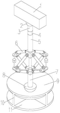 一种用于超高层建筑的离心式复摆阻尼结构及其工作方法与流程