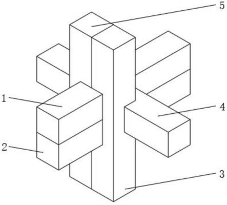 对称式五根孔明锁的制作方法