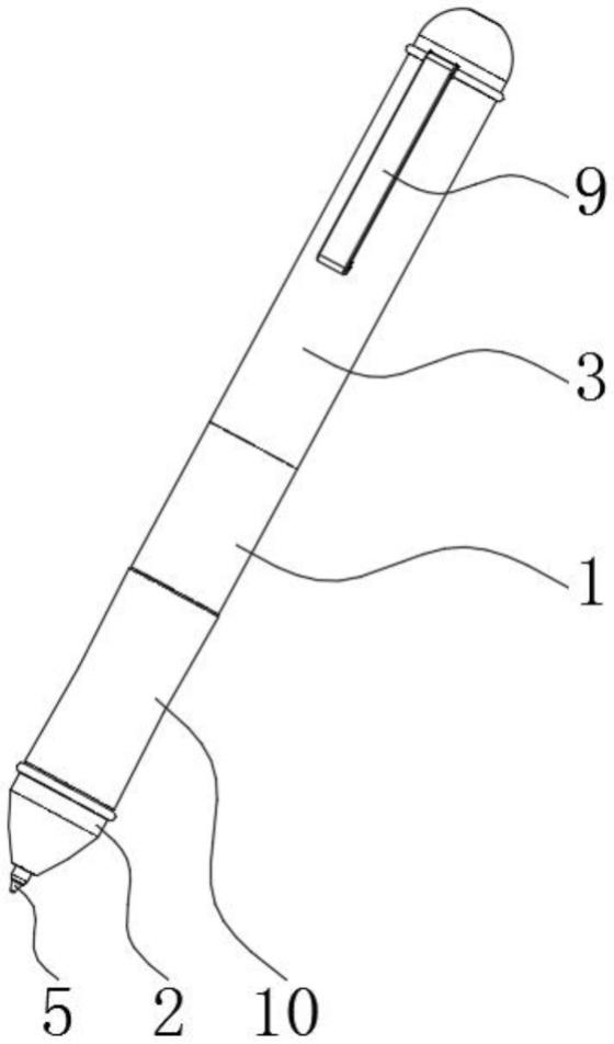 直液笔内部结构图图片