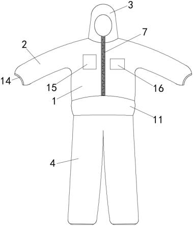 一种方便穿戴的连体式防护服的制作方法