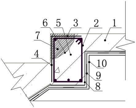 续建工程中梁板转角疏松混凝土剔除区域的加固结构的制作方法