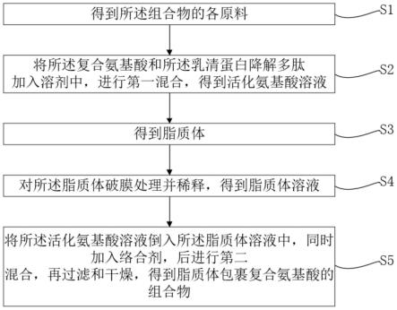 一种助睡眠的脂质体包裹复合氨基酸的组合物及制备方法与流程