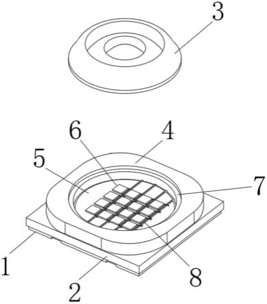 一种带菲涅尔透镜的小角度贴片式COB光源的制作方法