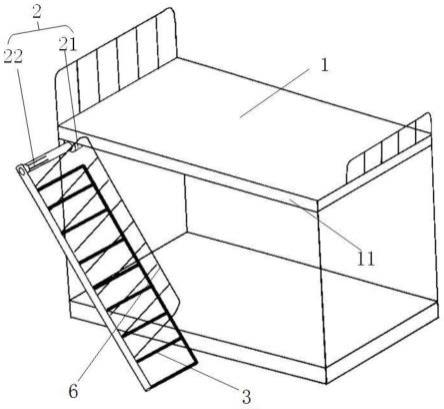 爬梯可收起的双层床的制作方法