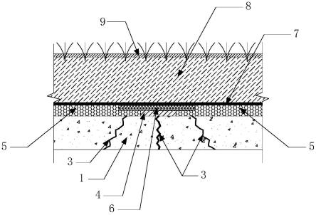 一种地聚物修复种植坡屋面裂缝结构的制作方法
