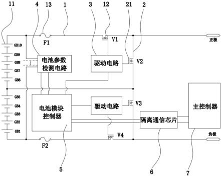 隔离通信控制的电池模块管理电路的制作方法