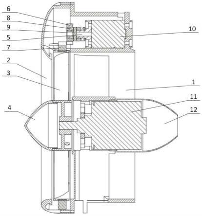 一种双电机平行布置的水空两用推进器