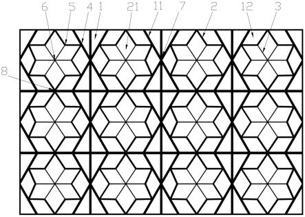 多向菱形嵌套优化格栅的制作方法