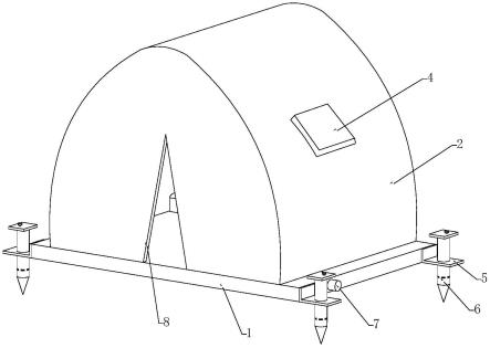 一种支撑性强的半球形充气帐篷的制作方法