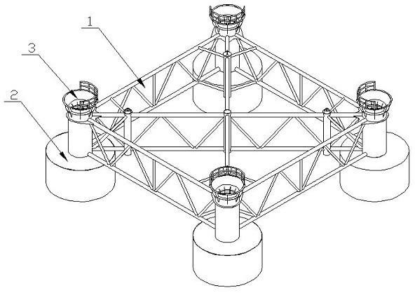 一种导管架桩沉桩用吸力桶导向架的制作方法