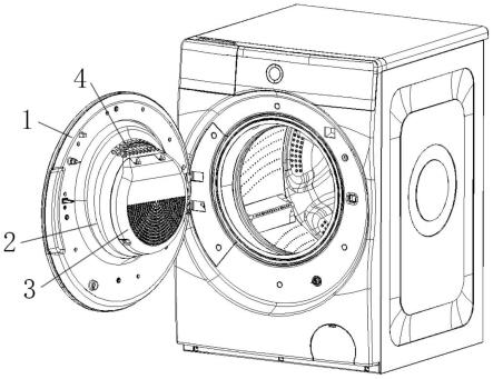 一种带有门盖冷凝装置的洗干一体机的制作方法