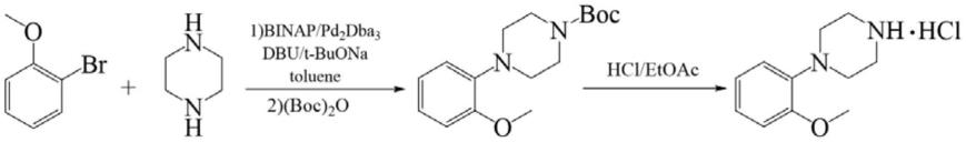 一种乌拉地尔中间体1-(2-甲氧基苯基)哌嗪及其盐的制备方法与流程