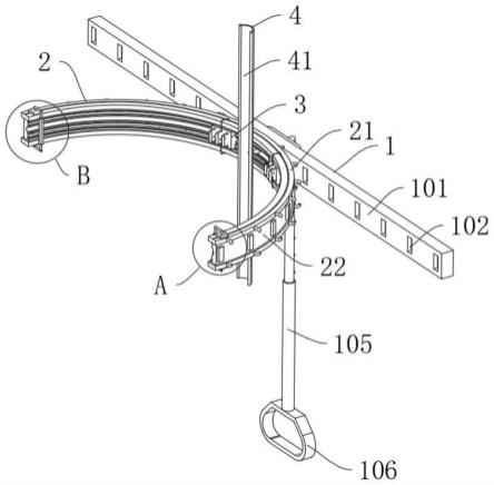 一种建筑装修用具有夹持和测量机构的室外装潢组件的制作方法