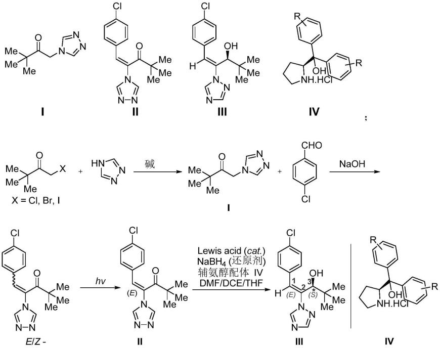 一种烯效唑(E)-(S)-对映体的不对称批量合成方法与流程