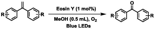 光催化烯烃氧化裂解成酮的方法