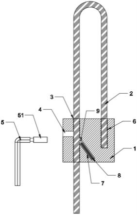 一次性抽紧式摇把断丝铅封钢丝锁的制作方法