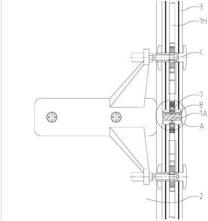 全玻幕墙用隐藏式吊杆系统及全玻幕墙系统的制作方法