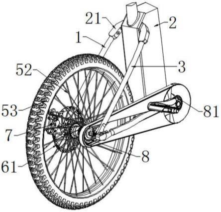 普通自行车后轮安装图图片