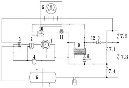 一种双效冷却驱动的变频低温空气源热泵装置的制作方法