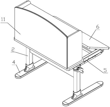 一种双向手摇桌面板角度可调升降桌的制作方法