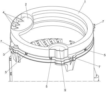 用于具有顶部开口的洗衣机的桶环中的构件的制作方法