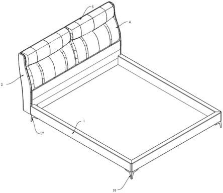 一种可调节舒适床靠背角度的家具床的制作方法