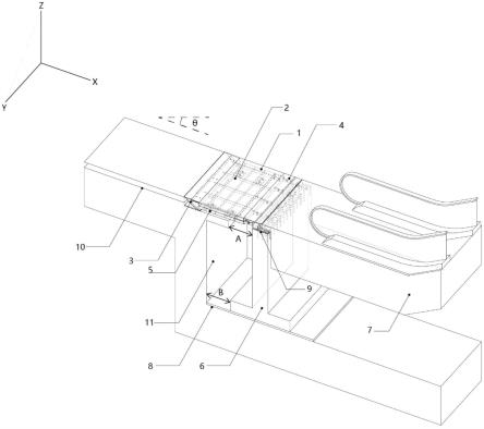 建筑物内自动扶梯及其周边隔震缝构造的制作方法