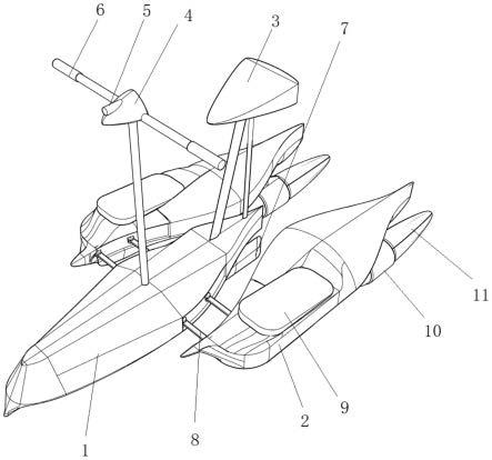 水上自行车原理图片