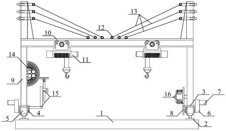一种可调节重型大跨度钢结构大型机械楼面吊装行走装置的制作方法