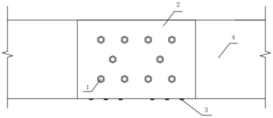 栓-锚-U形钢板连接的预制混凝土梁跨内拼接结构和方法