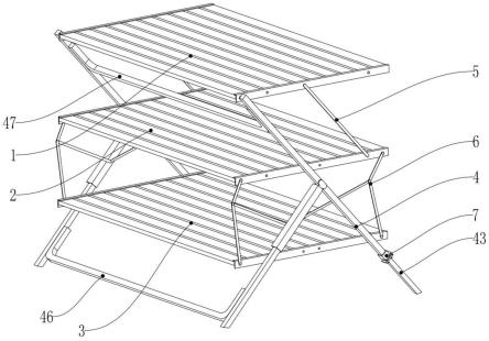 一种支撑脚可调的折叠桌的制作方法