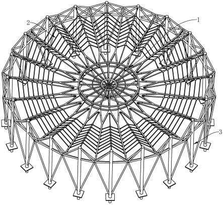 一种双环拉索大跨度钢结构换索方法与流程
