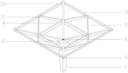 一种可扩展的树形模块化木结构单元