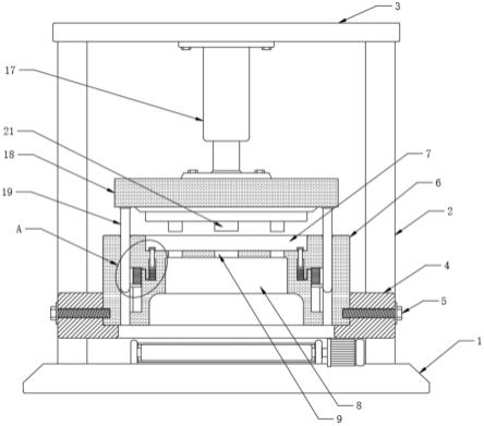 一种工字轮法兰落料成型标识一体化模具的制作方法