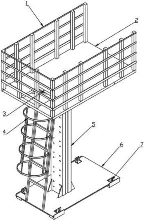 一种大型压力容器焊接高处作业平台的制作方法