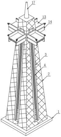 一种具有扩容功能的快装型通信发射角钢塔的制作方法