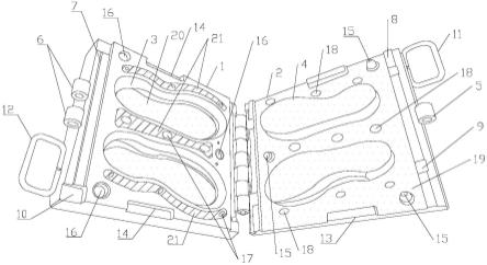 一种鞋底模压成型模具的开模结构的制作方法