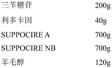 一种三苄糖苷利多卡因栓及其制备方法与流程