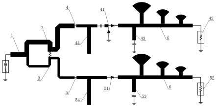基于不等分威尔金森功分器的双路宽动态微波整流电路
