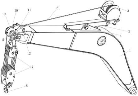 一种基于挖掘机动臂的起重机构的制作方法