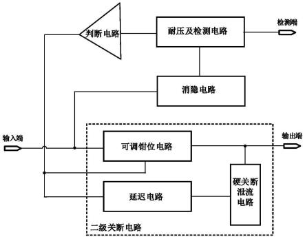 一种全氮化镓集成二级关断过流保护电路