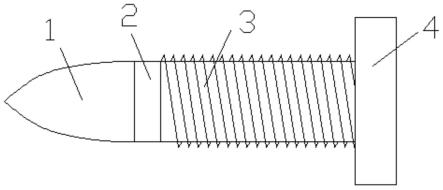 弹头式螺纹射钉的制作方法