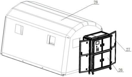 一种具有充气式帐篷消毒舱的防护器材批量消毒装置的制作方法